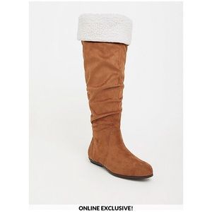Torrid boots 👢 cognac shearling faux suede